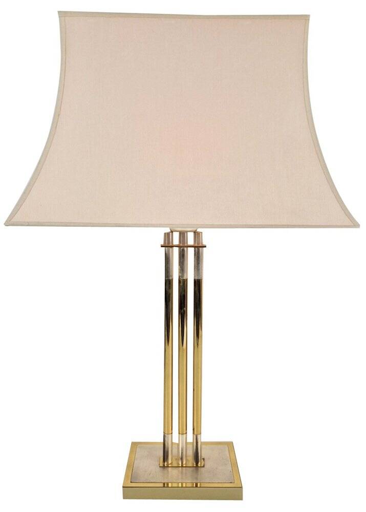 Brass Table Lamp from Deknudt, Belgium, 1978