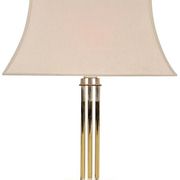 Lampe de table en laiton de Deknudt, Belgique, 1978