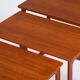 Nest of Teak Tables by Johannes Andersen for CFC Silkeborg, Denmark, 1950s, Set of 3