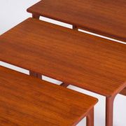 Nest of Teak Tables by Johannes Andersen for CFC Silkeborg, Denmark, 1950s, Set of 3
