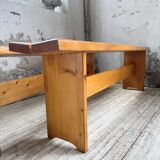 Pair of Charlotte Perriand Les Arcs pine benches