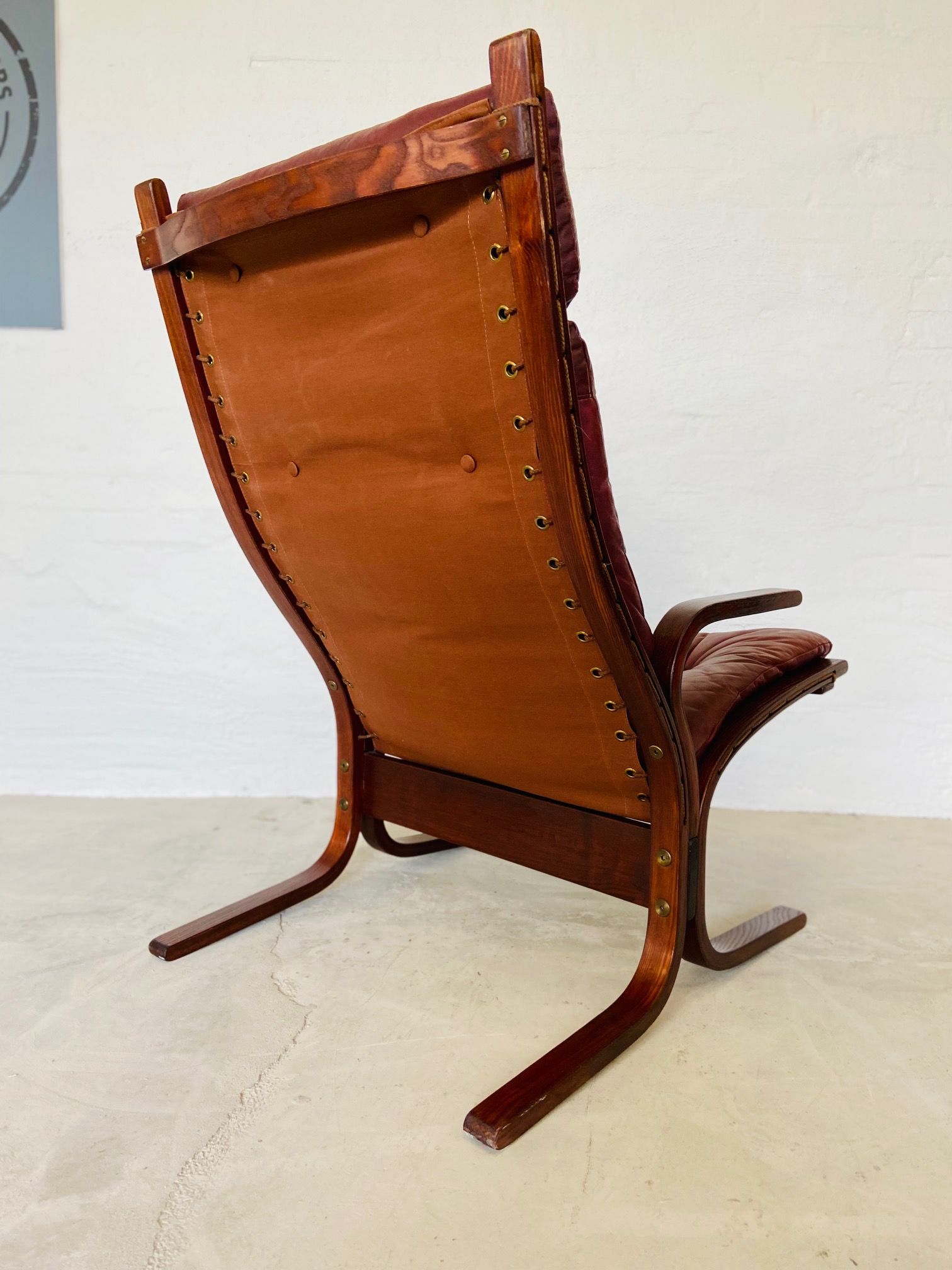 Vintage norwegian leather Siesta chair & ottoman by Ingmar Relling