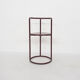 Bordeaux red metal circle Bauhaus style chair