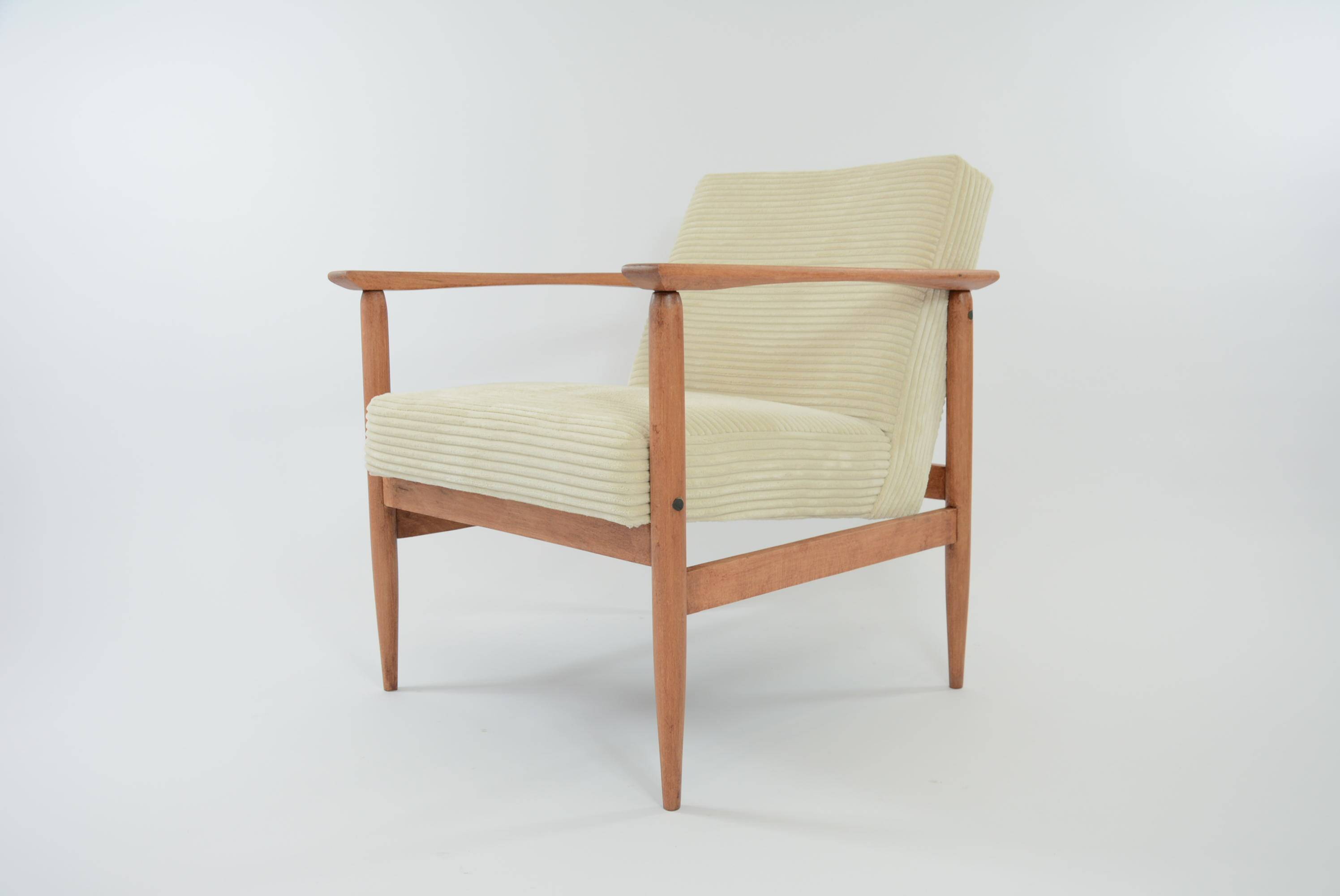 M ivory velvet armchair