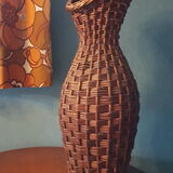 Rattan wicker basket vase