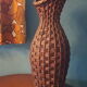 Vase panier en osier rotin
