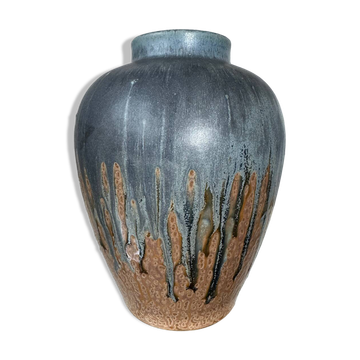 Art Deco flamed stoneware vase