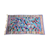 Carpet blue checkered boucharouite 117 x 200