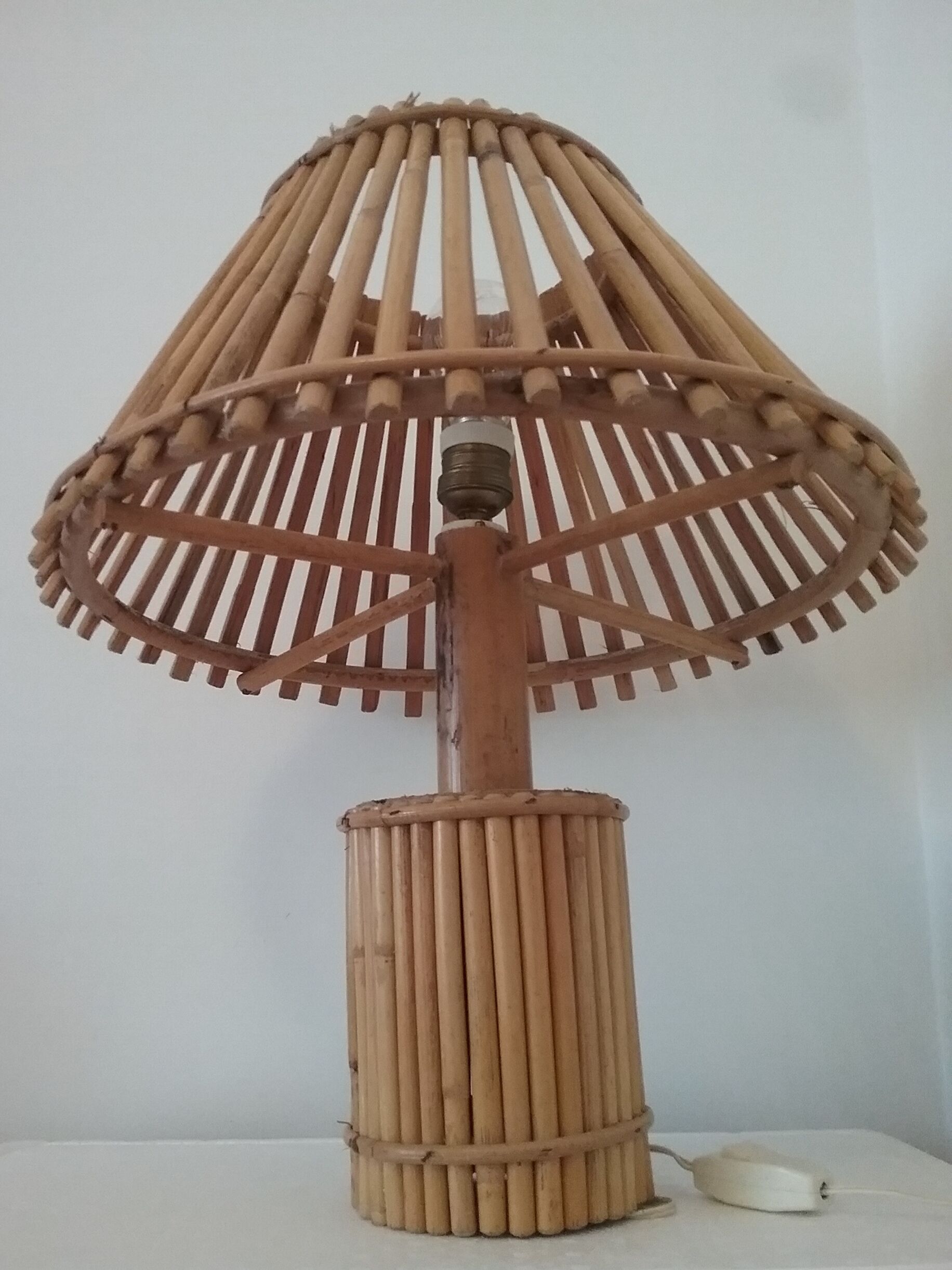 Vintage bamboo lamp