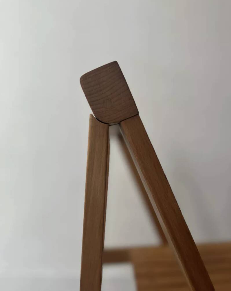Chaise pliante en bois par Aldo Jacober, design 1960/1970