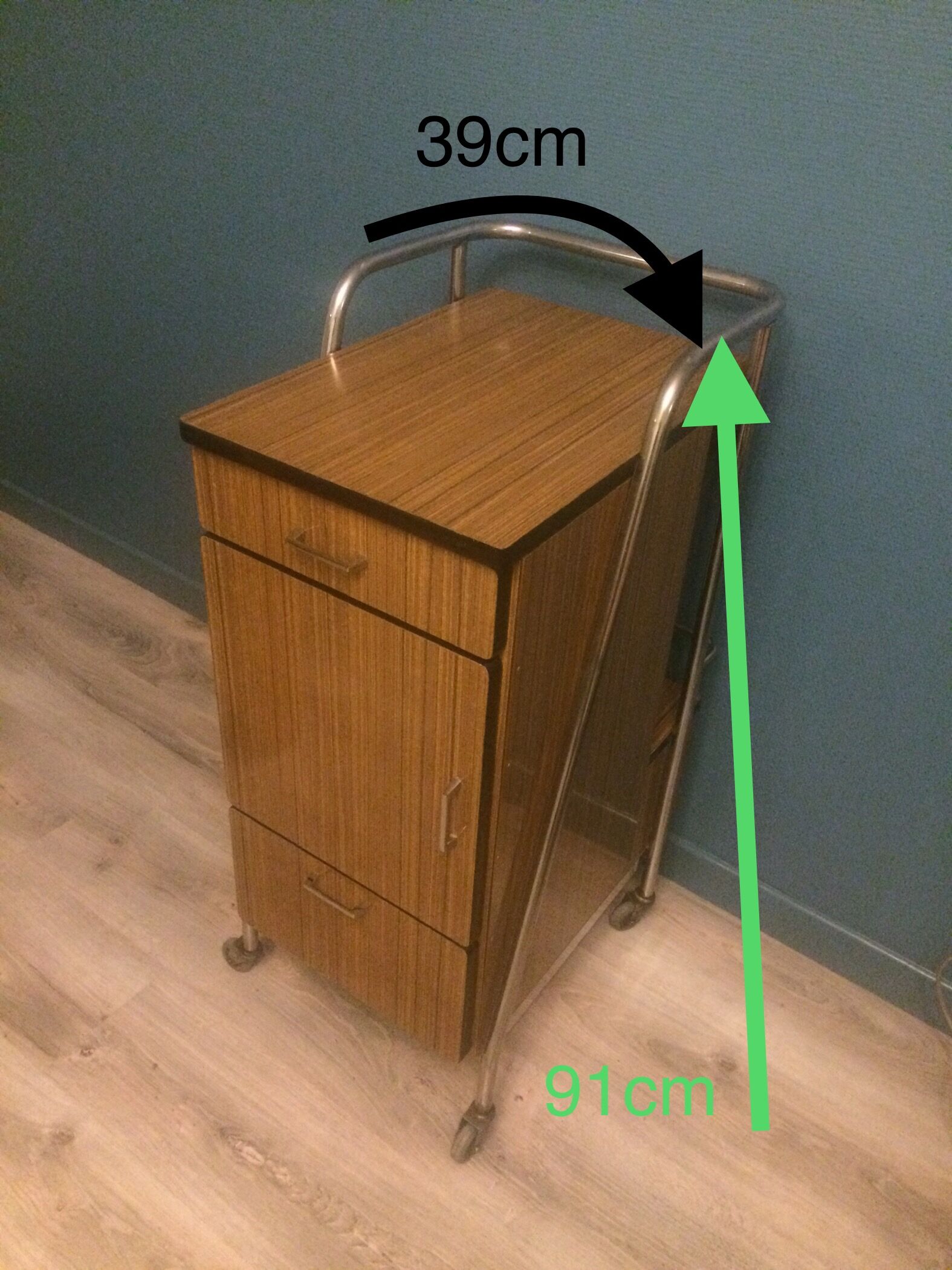 Rare Dessert servant bedside vintage hospital 1960s