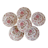 Lot 6 dessert plates Johnson Brothers Rose Chintz series