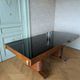 Art Deco table in walnut burl