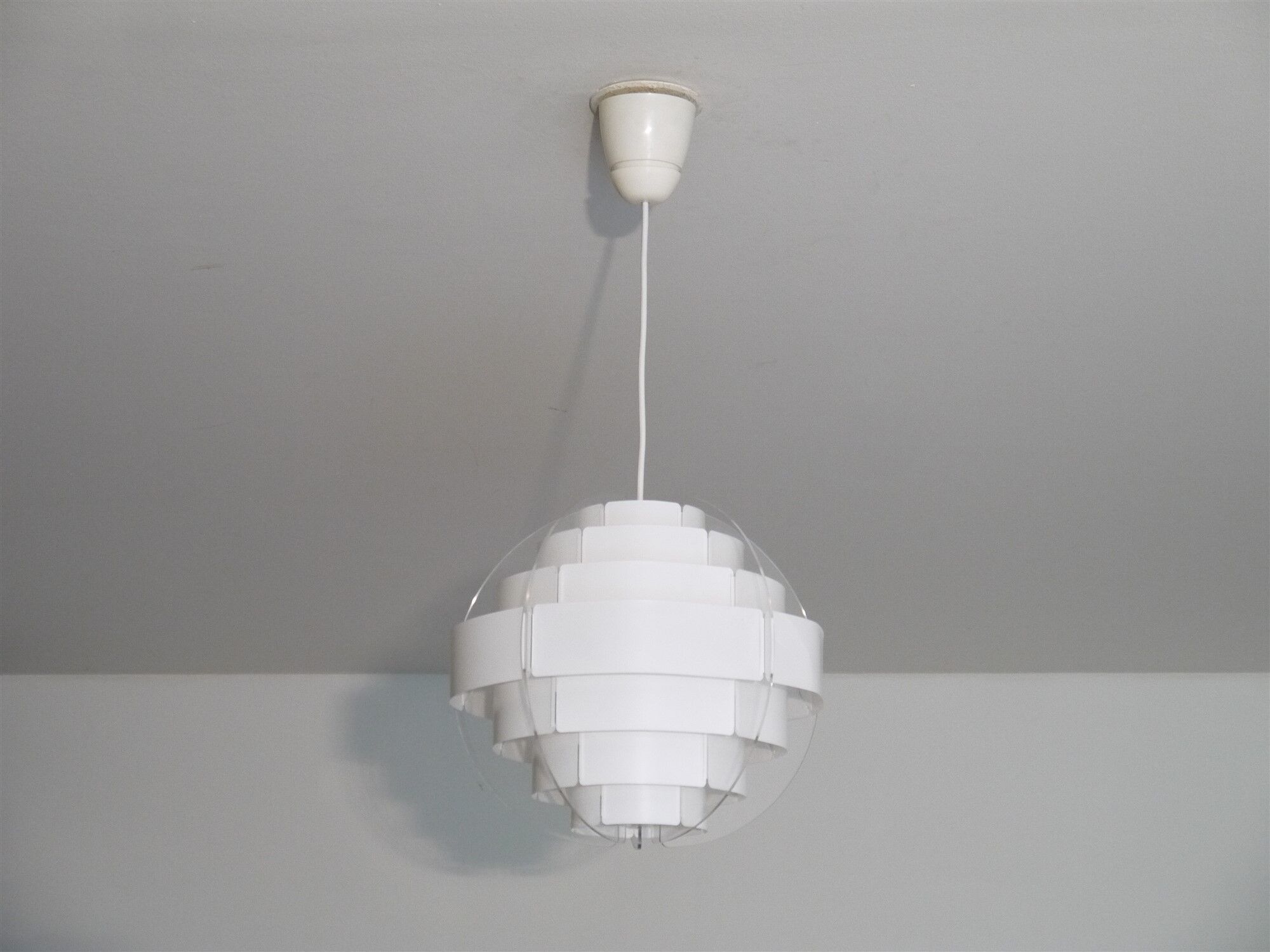 Danish hanging lamp in plexiglas of Brylle and Jacobsen 1970