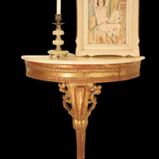 Console murale style antique Italie bois doré