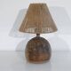 Stoneware and rope table lamp 1960