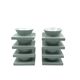 Set of 9 ceramic light blue ceramic bowls, I + I Italy, 1970s
