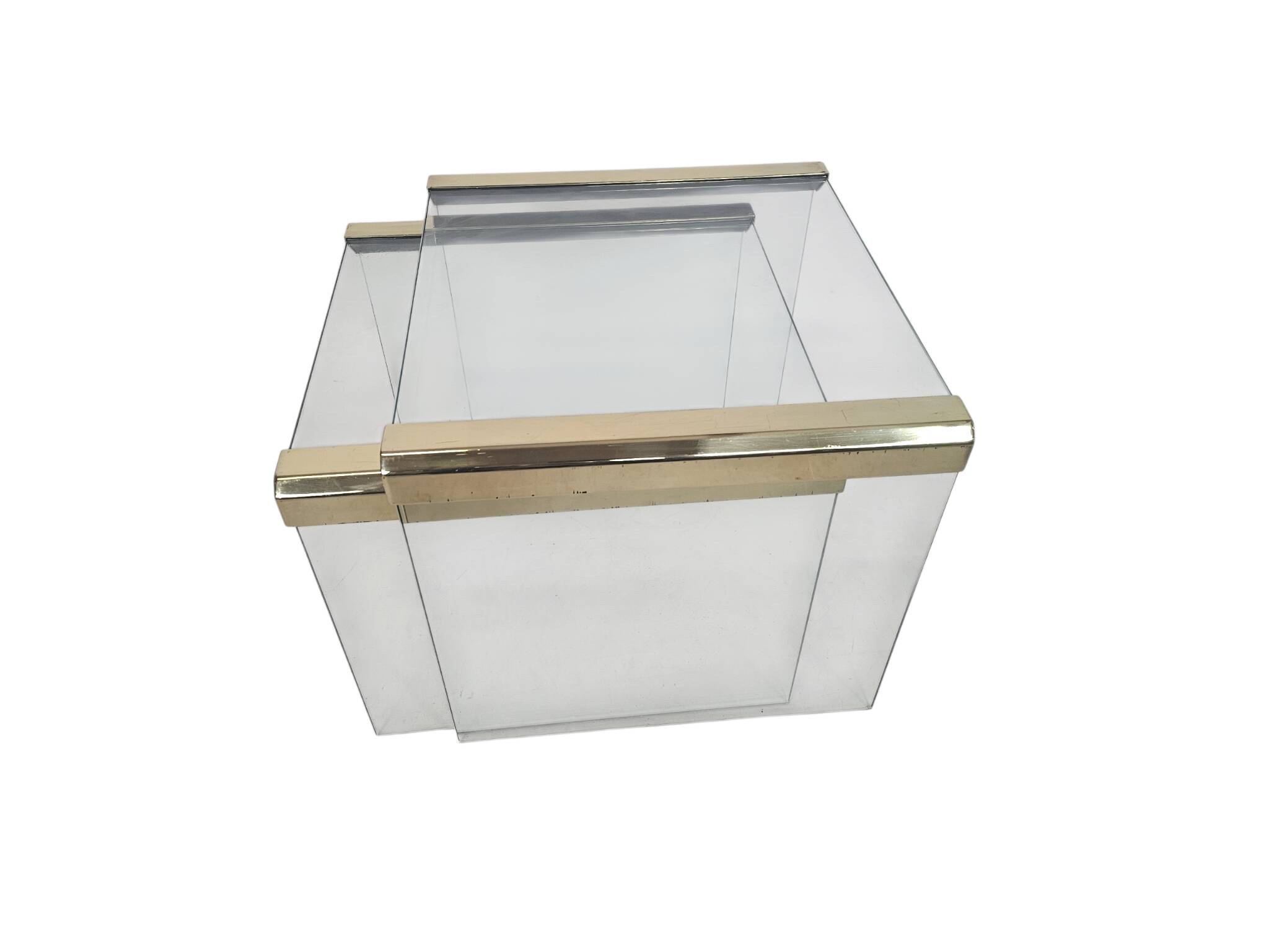 Pierangelo Gallotti & Radice - 'T35' - set of 2 side tables - glass - brass