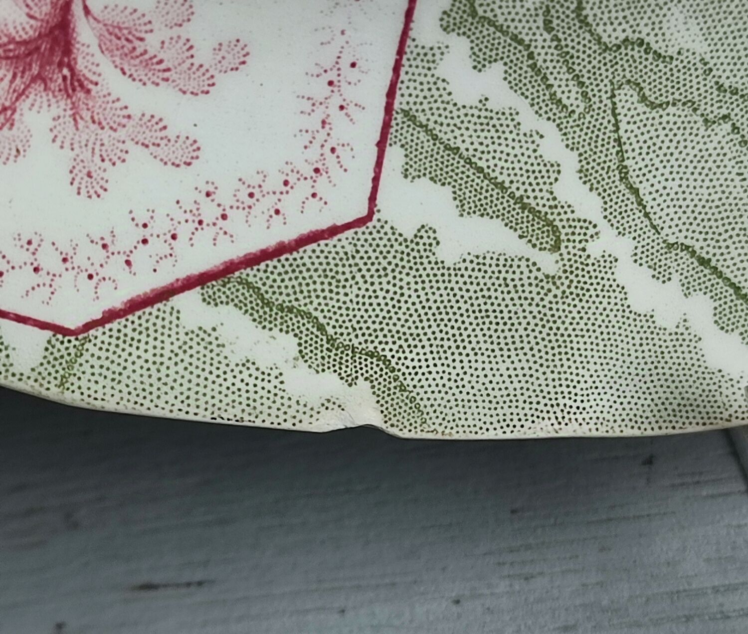 Set of 4 antique plates - Creil & Montereau - Opaque porcelain -