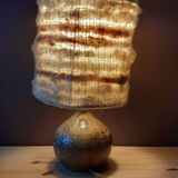 70's ceramic and wool lamp