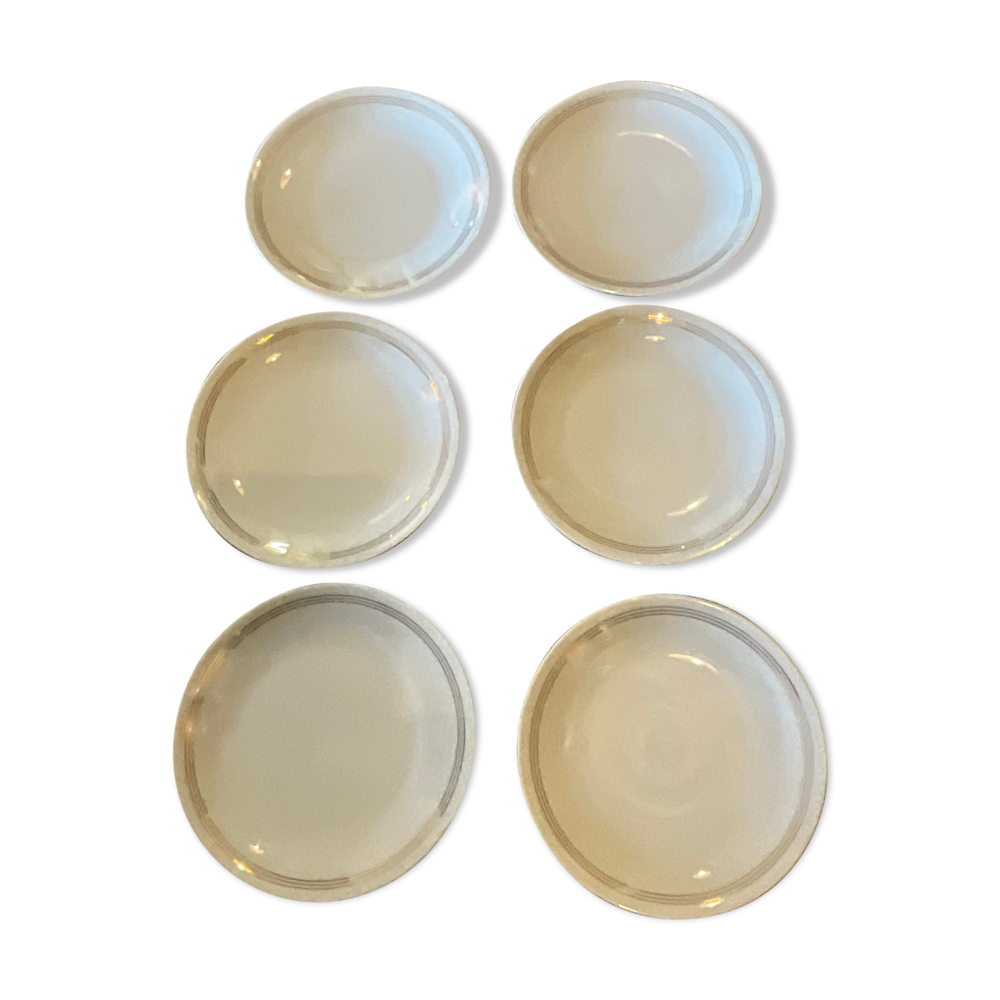6 Art Deco porcelain plates