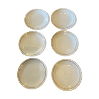 6 assiettes porcelaine Art Déco Ahrenfeldt limoges