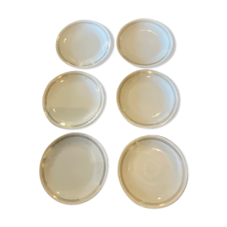 6 Art Deco porcelain plates