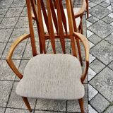Set of 4 chairs and a pair of vintage eva armchairs by nils koefoed