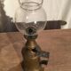 Late XIX brass Pigeon Lamp