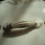 Brush holder and soap holder hamage nord, art nouveau, floral décor edging gold.