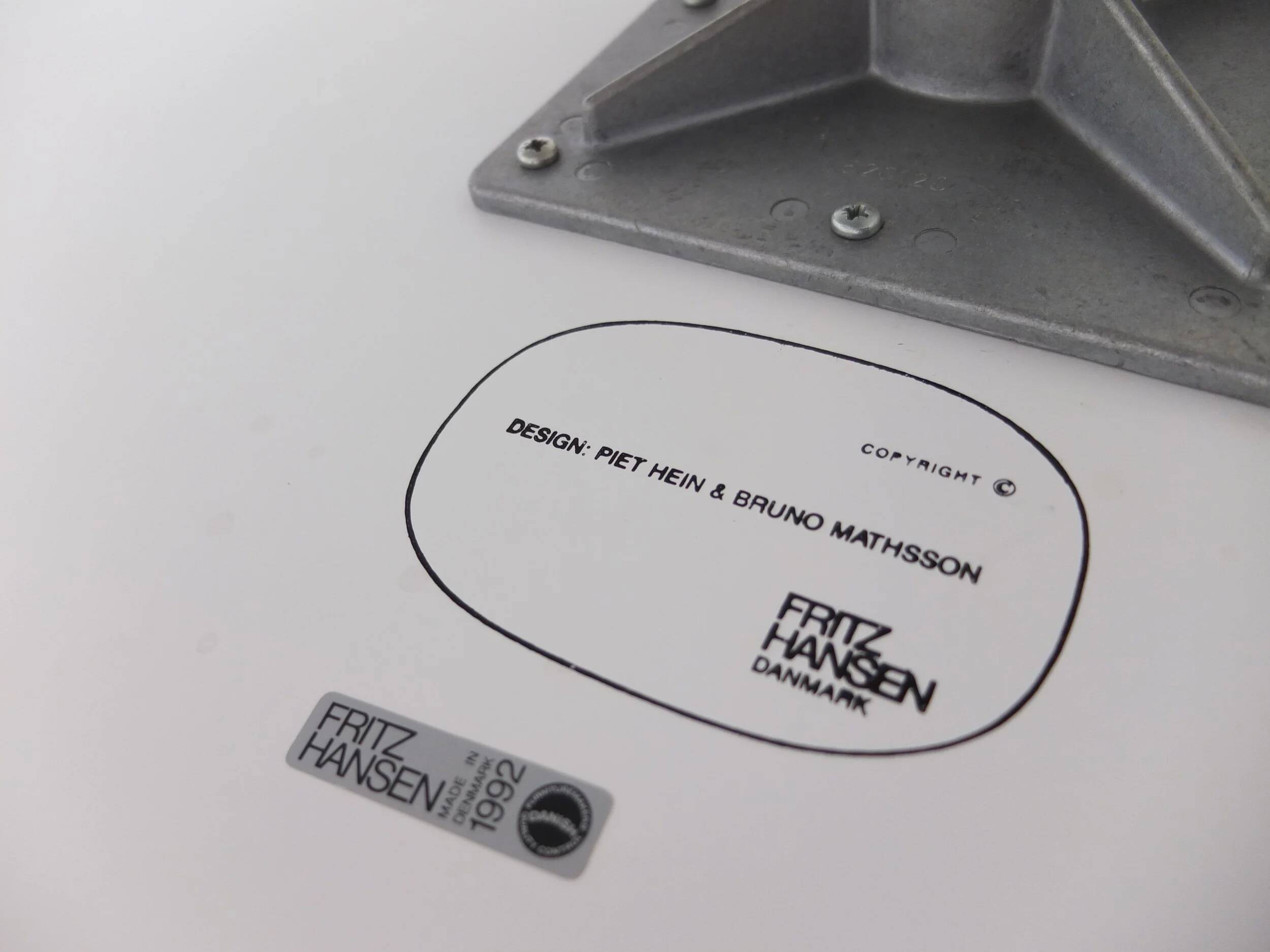 'Super-Circular' table by Piet Hein & Bruno Mathsson for Fritz Hansen, 1968