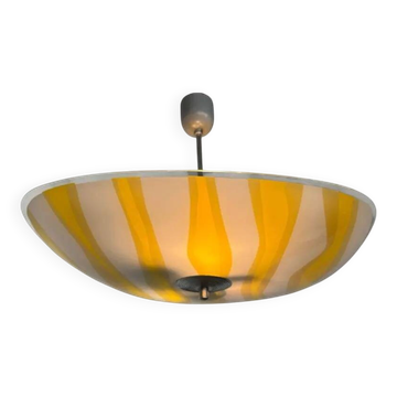 Mid-century design glass pendant by Napako, Czechoslovakia, 1970s.