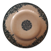 Assiette XIXème Vieillard Terre de Fer-Modèle Fontainebleau