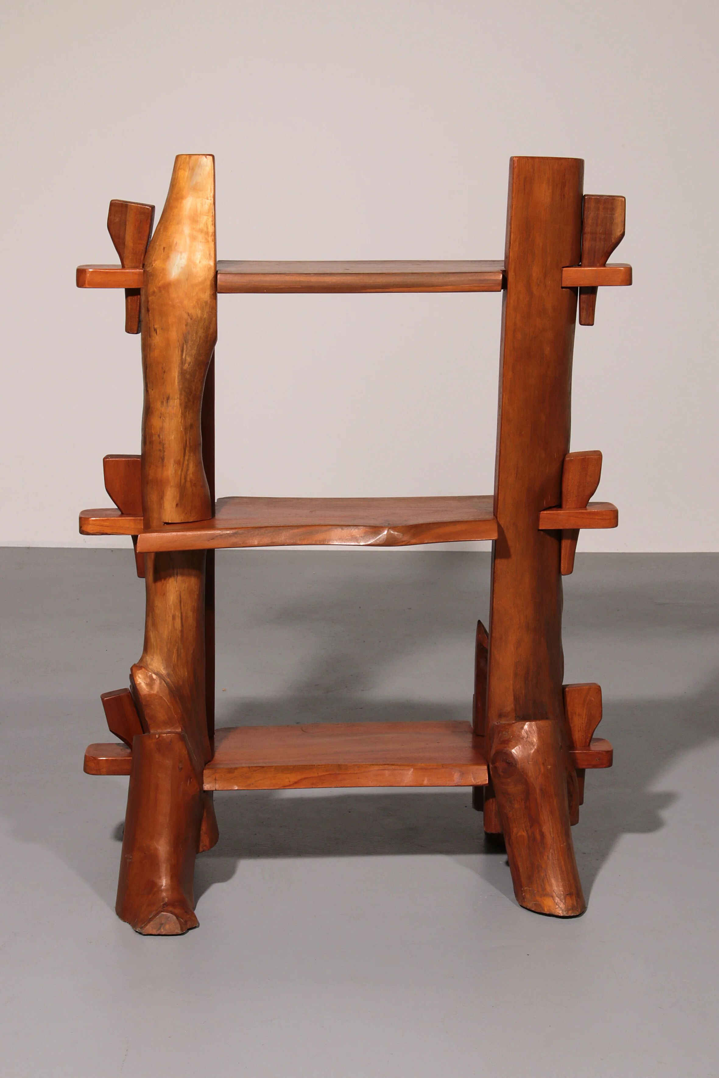 A playful mid-century French wooden bookcase 1960