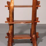 A playful mid-century French wooden bookcase 1960