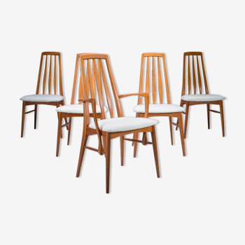 Dining chairs model "eva" by Niels Koefoed for Hornslet Møbelfabrik, 1960