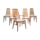 Dining chairs model "eva" by Niels Koefoed for Hornslet Møbelfabrik, 1960
