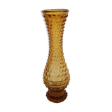 Vintage yellow glass vase