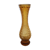 Vintage yellow glass vase