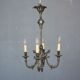 Lustre en métal argenté de style Louis XVI
