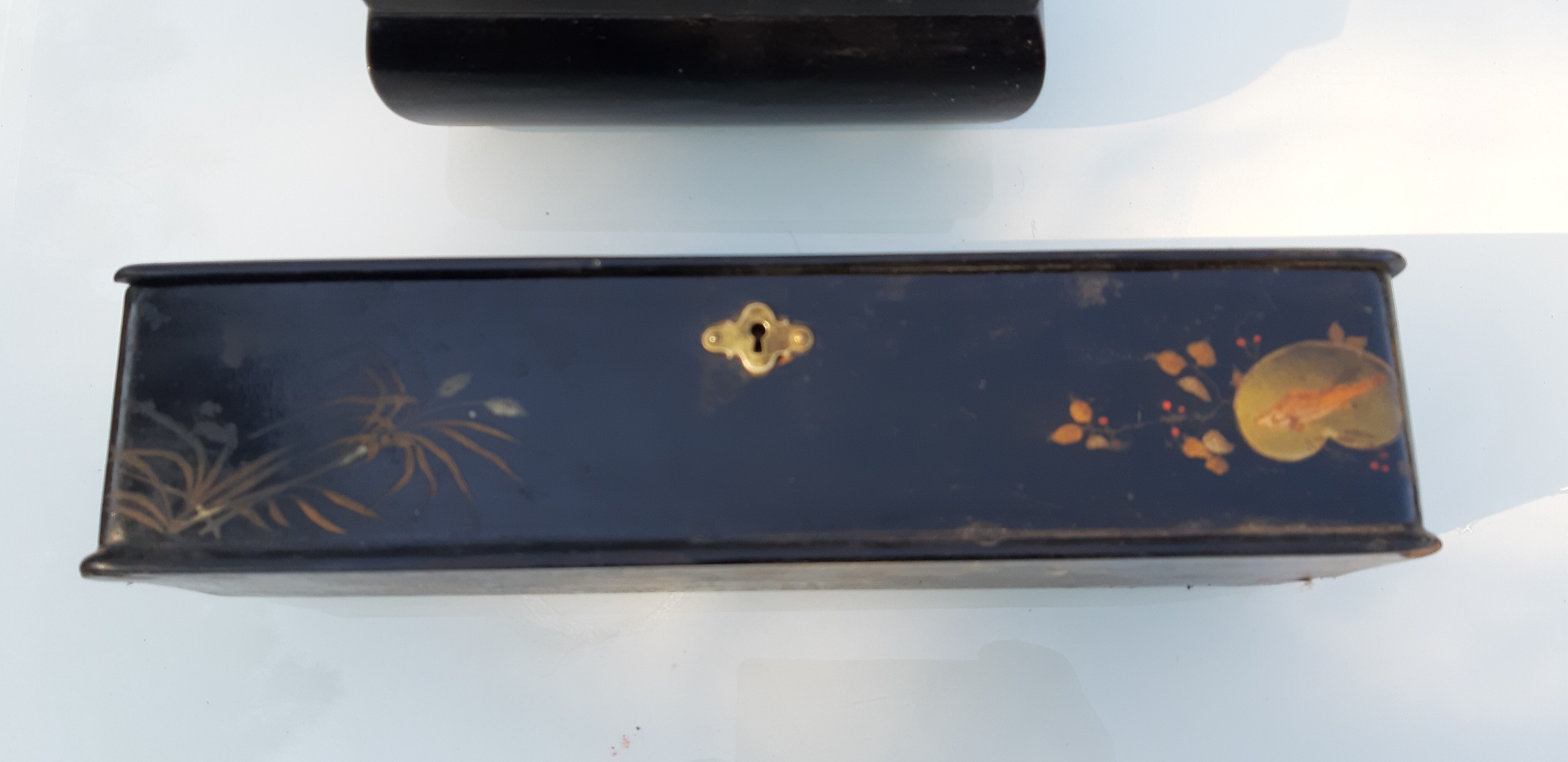 3 Napoleon III japanese laque boxes