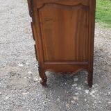 Commode 3 tiroirs noyer et laiton