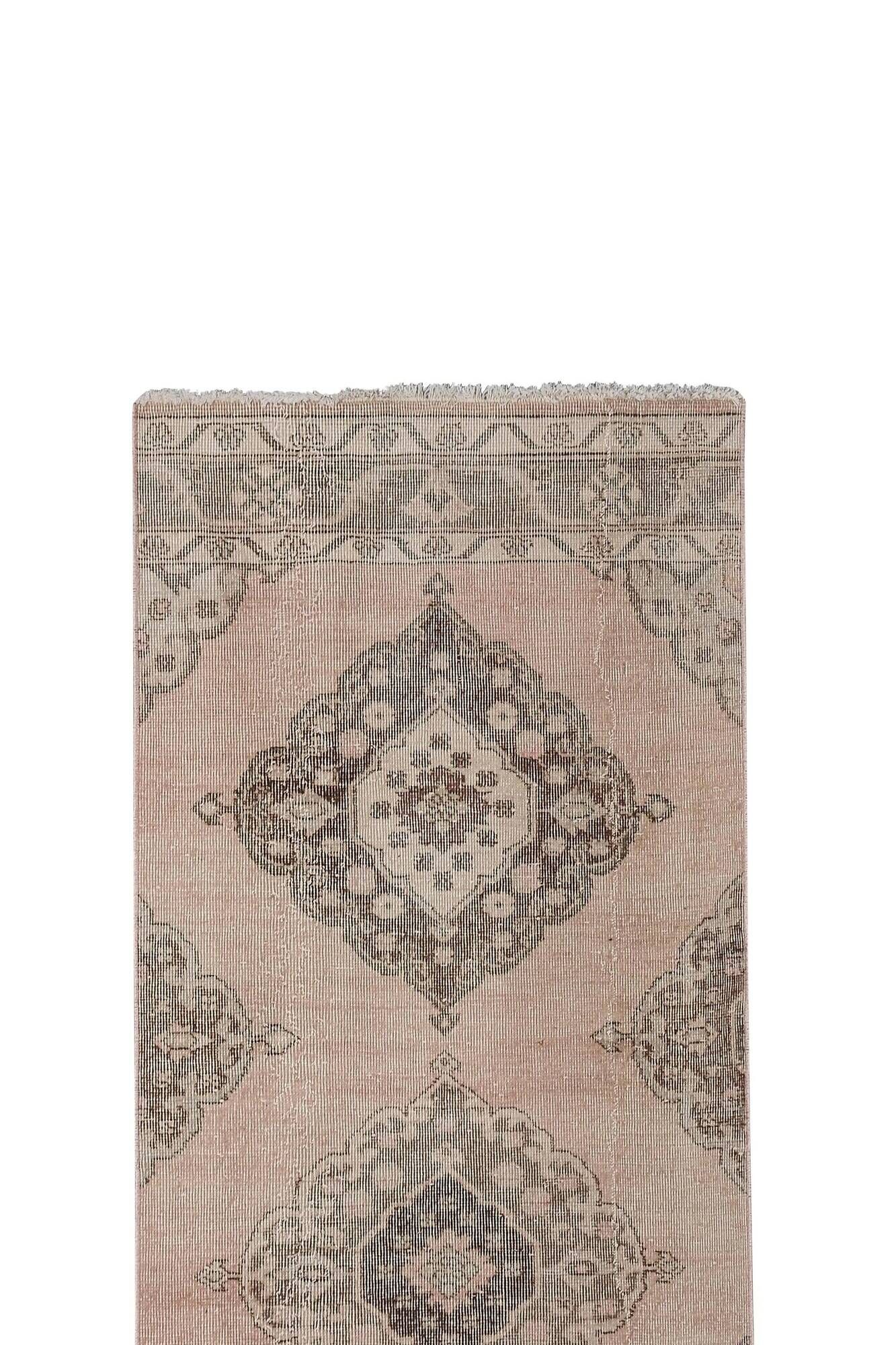 Vintage Turkish hallway rug 86x733 cm