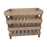 Set of four wooden shelves crate boxes