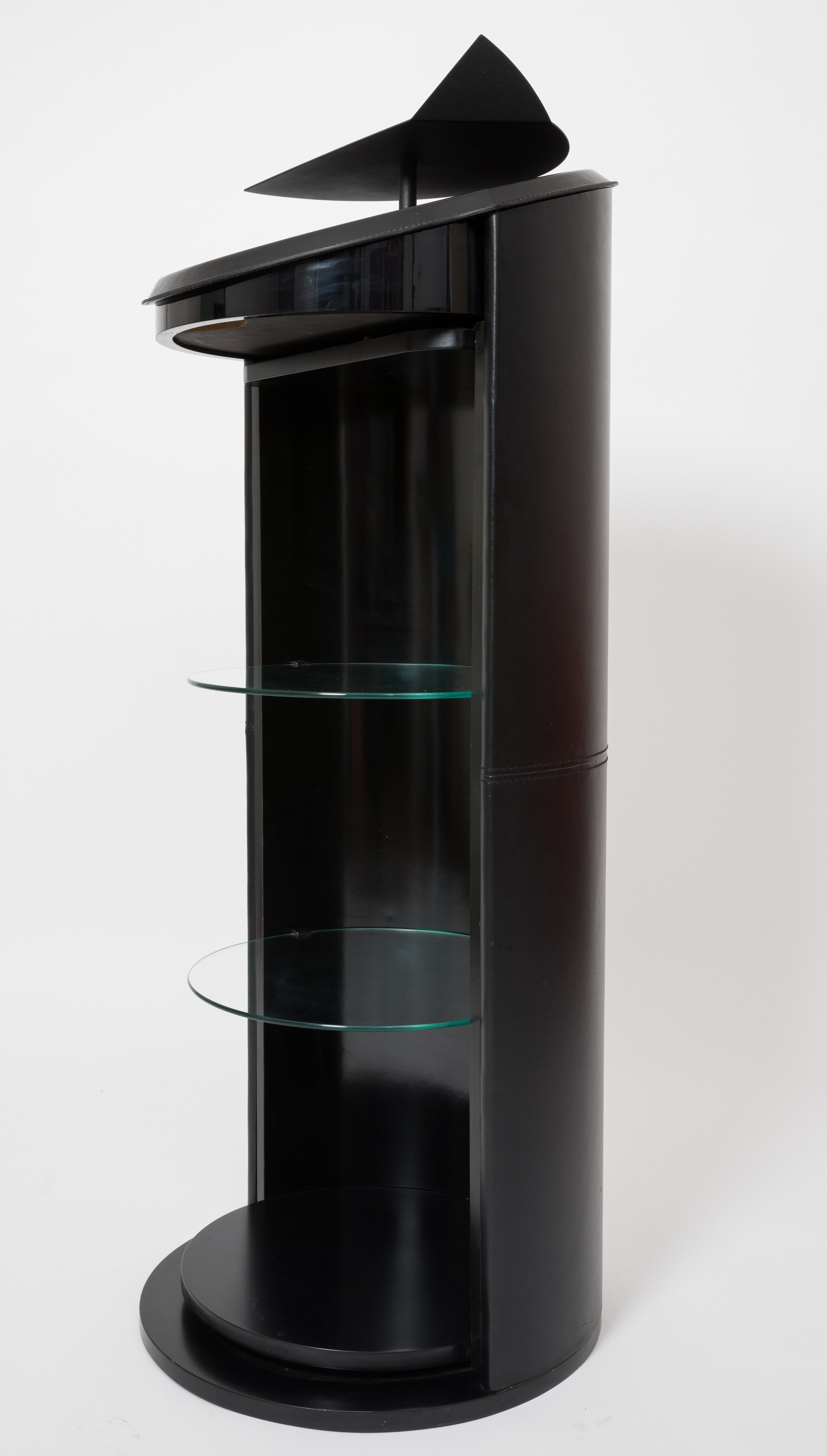 Vintage postmodern bar cabinet by Giovanni Offredi for Saporiti Italia