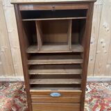 1950s curtain cabinet - Functionalist design in oak