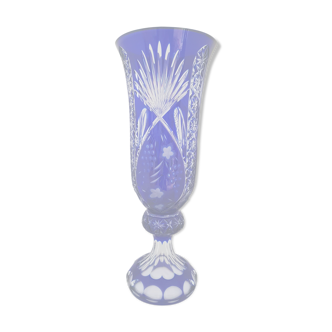 Vase bleu cristallery of lorraine - large model