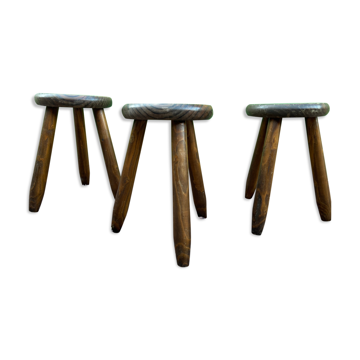 3 brutalist tabourets