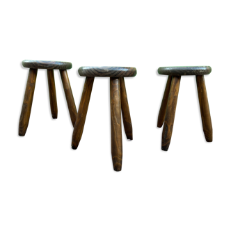 3 brutalist tabourets
