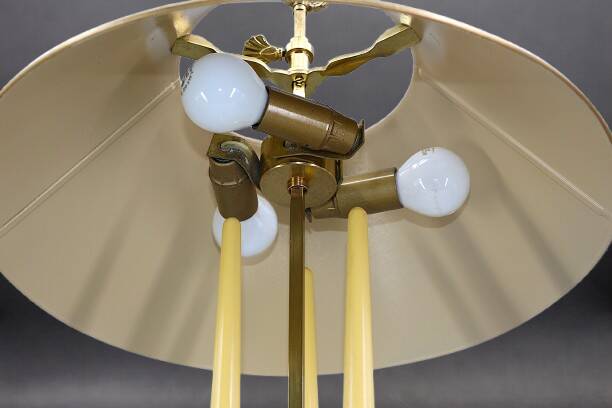 Bronze Bouillotte Lamp in Empire Style with Tin Shade